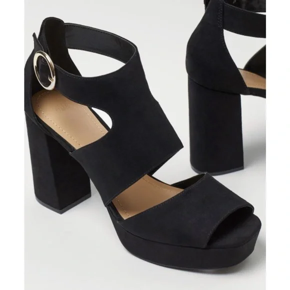 H&M • High Platform Block Heel Sandals